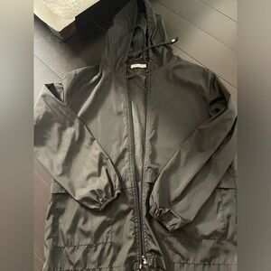Black Hooded women’s‎ rain coat Jacket
